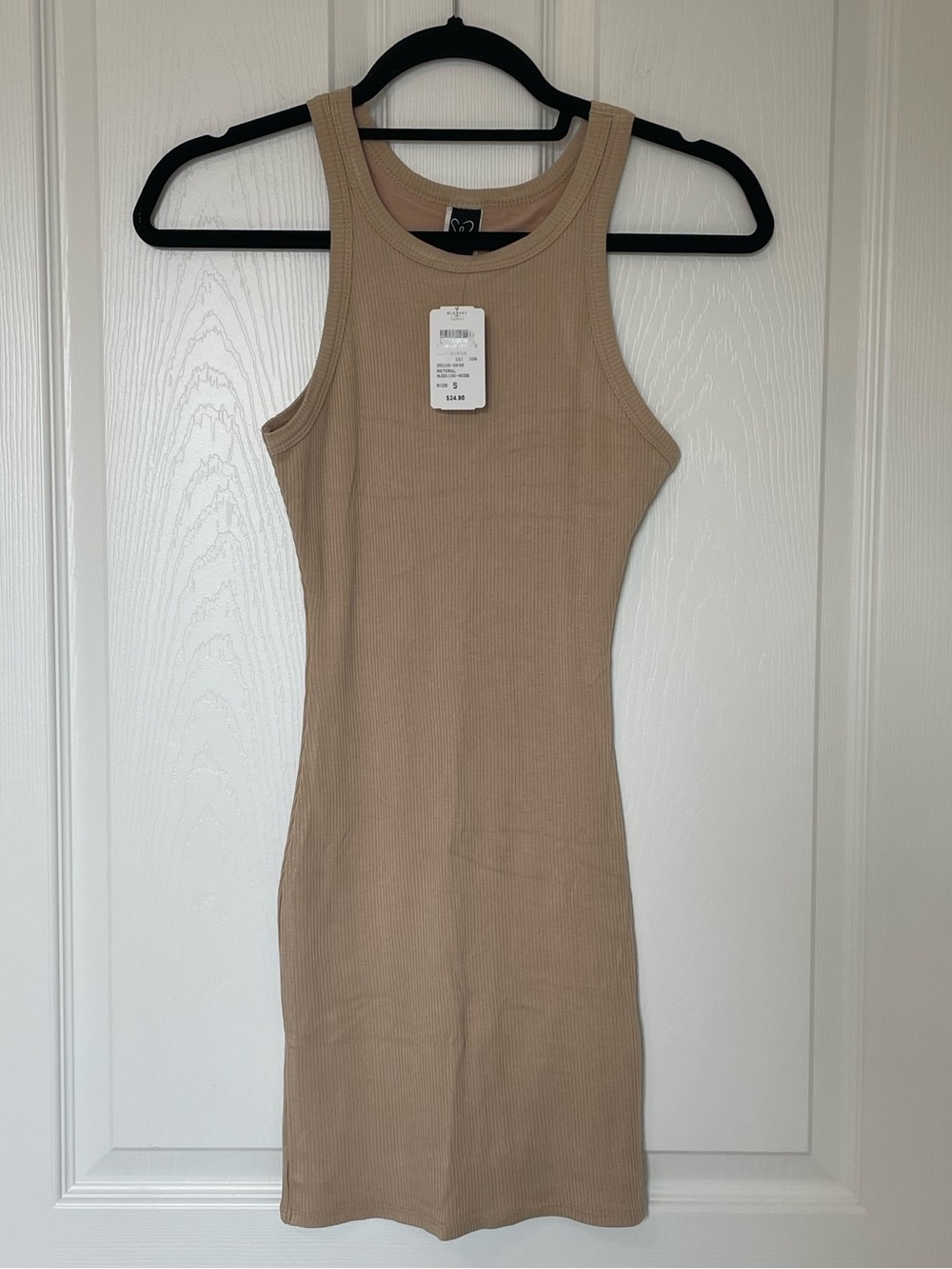 Windsor Ribbed Nude Mini Dress